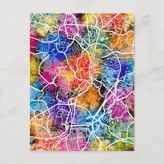 クアラルンプールマレーシアの地図 ポストカード (正面)