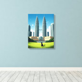 クアラルンプールマレーシアの猫 キャンバスプリント (インサイチュ (ウッドフロア))