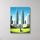 クアラルンプールマレーシアの猫 キャンバスプリント (正面)