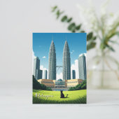 クアラルンプールマレーシアの猫 ポストカード (スタンド正面)