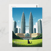 クアラルンプールマレーシアの猫 ポストカード (正面/裏面)