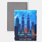 クアラルンプールマレーシアアジアトラベル マグネット (正面/裏面)