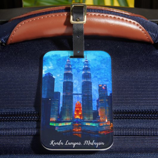クアラルンプールマレーシアアジアトラベル ラゲッジタグ (正面インサイチュ2)