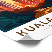 クアラルンプールマレーシアトラベルアートヴィンテージ ポスター (角)