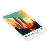 クアラルンプールマレーシアトラベルアートヴィンテージ マグネット (右側)