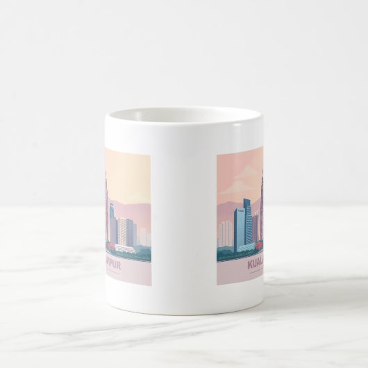 クアラルンプールマレーシアパステルトラベル コーヒーマグカップ (中央)