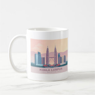 クアラルンプールマレーシアパステルトラベル コーヒーマグカップ