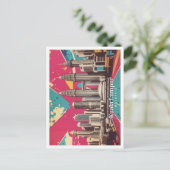 クアラルンプールマレーシアポップ・アートのアートトラベルイラストレーション ポストカード (スタンド正面)