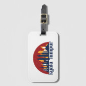 クアラルンプールマレーシアレトロシティスカイラインシティスケープ ラゲッジタグ (正面縦)