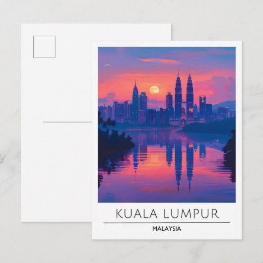 クアラルンプールマレーシア旅行でのサンライズ ポストカード (正面/裏面)