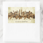 クアラルンプールマレーシア都市景観 長方形シール (バッグ)