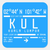 クアラルンプール国際的エアポートコード スクエアシール (正面)