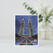 クアラルンプール – マレーシア – ペトロナス・ツインタワーズ –  ポストカード (スタンド正面)