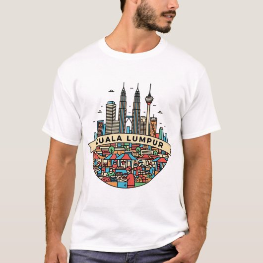 クアラルンプール、マレーシア Tシャツ (正面)