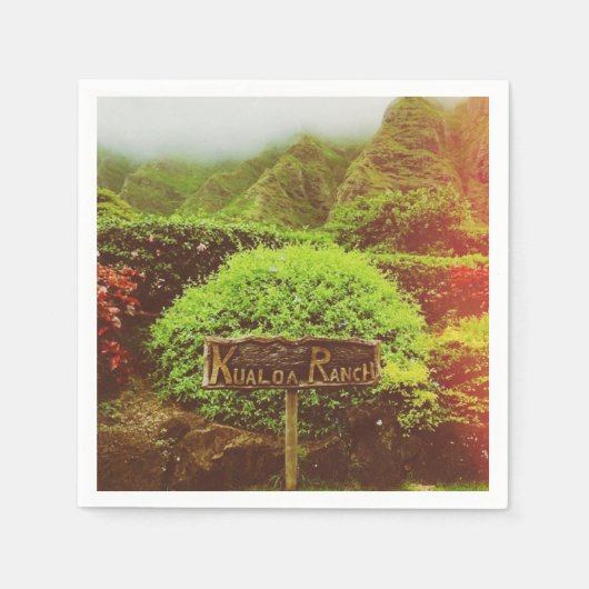 クアロアランチ スタンダードカクテルナプキン (正面)