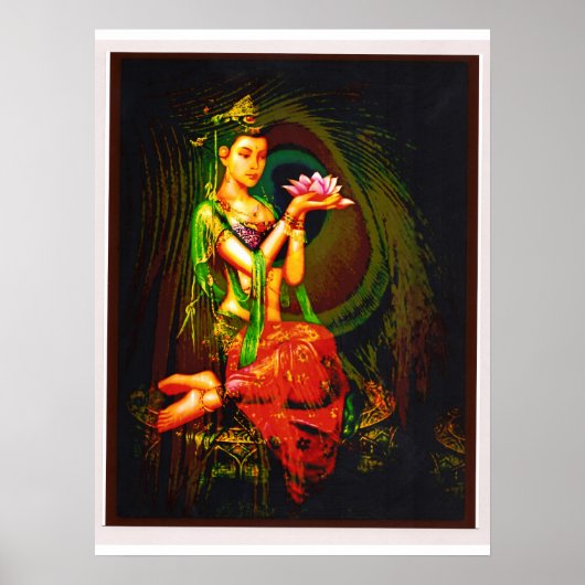 クアンインと孔雀の羽 ポスター (正面)