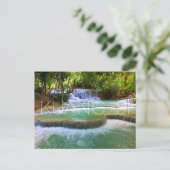 クアンシウォーターフォールズラオス葉書 ポストカード (スタンド正面)