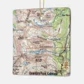 クアンダリーピークCO Fourteenerの地図 セラミックオーナメント (左)