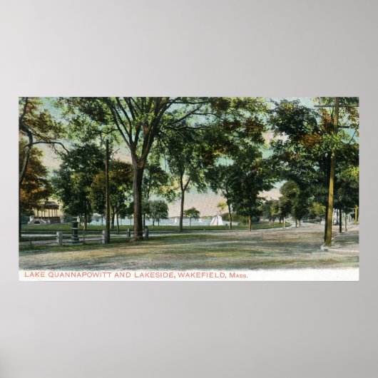 クアンナポウィット湖とレイクサイド湖の眺め ポスター (正面)