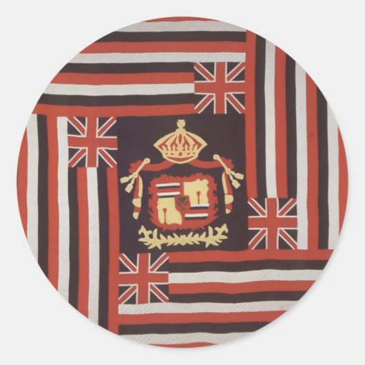 クアンヘアロハ（私の最愛の国旗）、ハワイアン綿 ラウンドシール (正面)