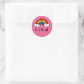 クィアでいっぱいTシャツ ラウンドシール (バッグ)