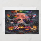 🎃🌈 クィアでクリーピーなハロウィンカード 招待状 (正面)