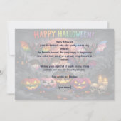 🎃🌈 クィアでクリーピーなハロウィンカード 招待状 (裏面)
