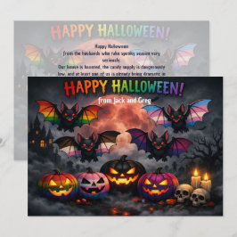 🎃🌈 クィアでクリーピーなハロウィンカード 招待状