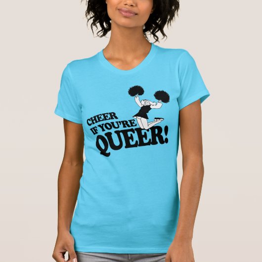 クィアなら応援して! Tシャツ (正面)