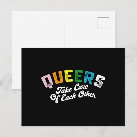 クィアはお互いに思いやりを持って LGBT Pride Gay  ポストカード (正面/裏面)
