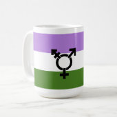 クィア - ジェンダー クィア プライド コーヒーマグカップ (正面左)
