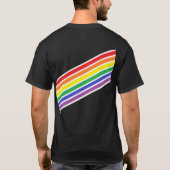 クィア＆ディアゴナルレインボーシャツ Tシャツ (裏面)