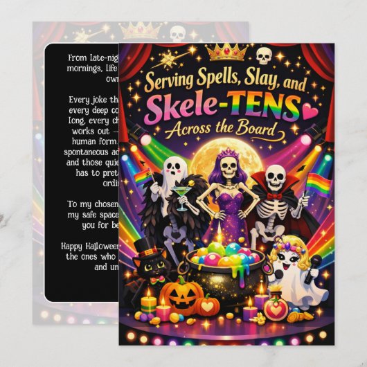 🎃🌈 クィア・ハロウィン・カバレー カード (正面/裏面)