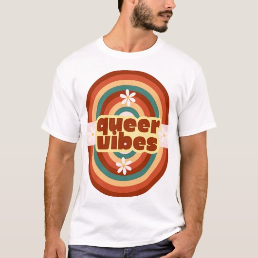 クィア・バイブス Tシャツ (正面)