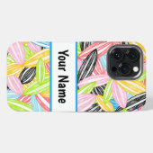 クィア・プライドフラグ 抽象的な禅の花びら iPhoneケース (裏面横)