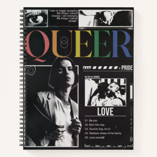 クィア プライド LGBTQ+ モダン ブルータリズム ノートブック