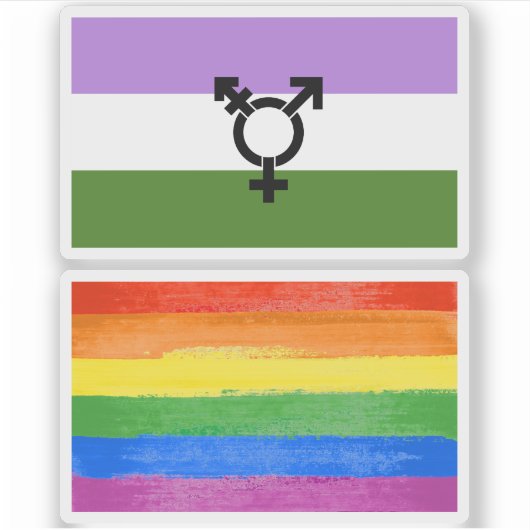 クィア - 性別クィア プライド シール (正面)