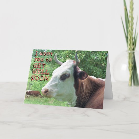 クィーニーが言う – 早く元気を取れ カード (正面)