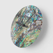 クィーンパウアシェル ラウンド壁時計 (傾斜)