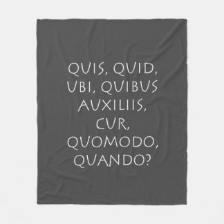 クイズキッドウビキバスオーキシリスCur Quomodo Quando フリースブランケット
