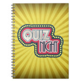 クイズナイトトリビアパーティーイエロー日が差すこと ノートブック (正面)
