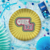 クイズナイトトリビアパーティーイエロー日が差すこと ペーパープレート (パーティー)