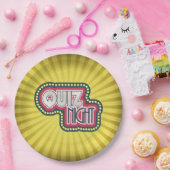 クイズナイトトリビアパーティーイエロー日が差すこと ペーパープレート (パーティー)