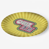 クイズナイトトリビアパーティーイエロー日が差すこと ペーパープレート (アングル)