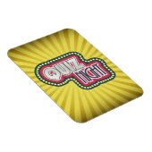 クイズナイトトリビアパーティーイエロー日が差すこと マグネット (右側)