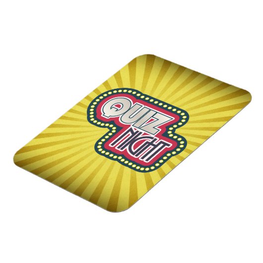 クイズナイトトリビアパーティーイエロー日が差すこと マグネット (左側)