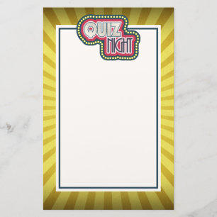 クイズナイトトリビアパーティーイエロー日が差すこと 便箋