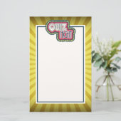 クイズナイトトリビアパーティーイエロー日が差すこと 便箋 (スタンド正面)