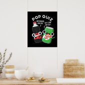 クイズポップ・アートのソおもしろいダプンポップ・アートのダークBG ポスター (キッチン)
