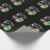 クイズポップ・アートのソおもしろいダプンポップ・アートのダークBG ラッピングペーパー (角)